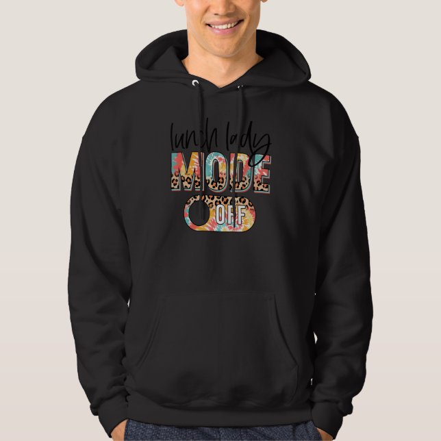 Lunch Lady Mode Off Leopard & Tie Dye Summer Lunch Hoodie (Front)