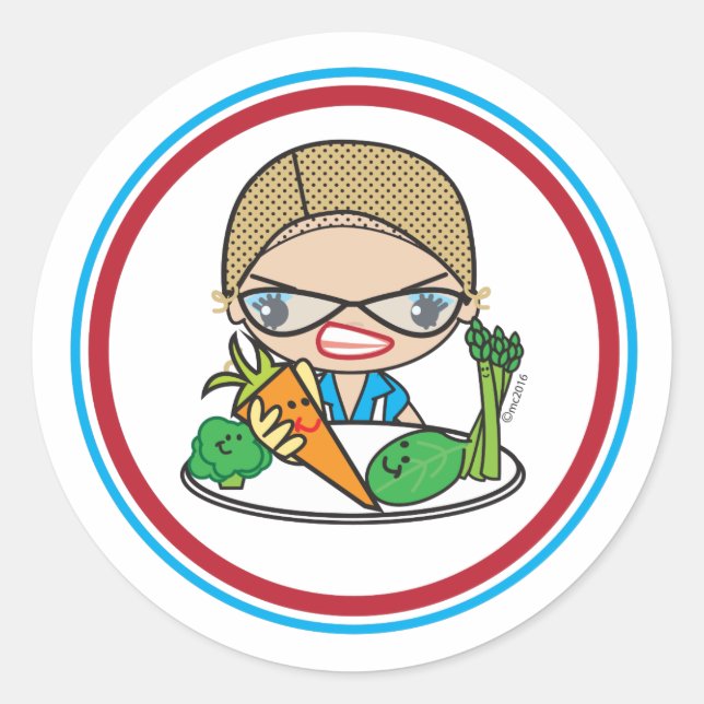 Lunch Lady Monica Sticker (Front)