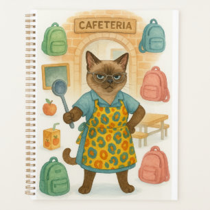 Lunch Lady serving food in school  Planner