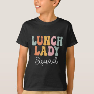 Lunch Lady Squad Retro Groovy Vintage First Day Of T-Shirt