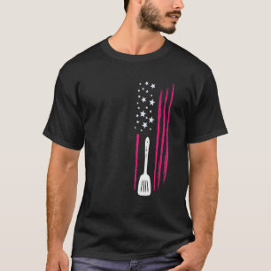 Lunch Lady US Flag With Graphic Cafeteria Squad T-Shirt