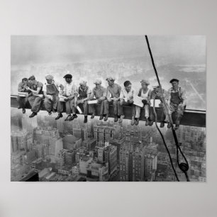 Lunch on top of the skyscraper, 1932 New York Poster