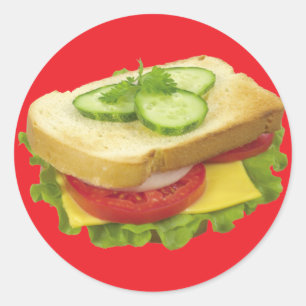 Lunch Sandwich Classic Round Sticker