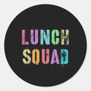 Lunch Squad Back To School Office Food Service Cre Classic Round Sticker