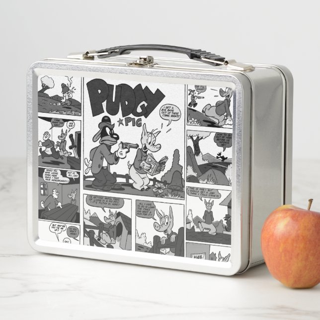 Lunchbox de la bande dessinée de porc des années 4 (En situation)