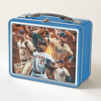 Lunchbox en métal de baseball