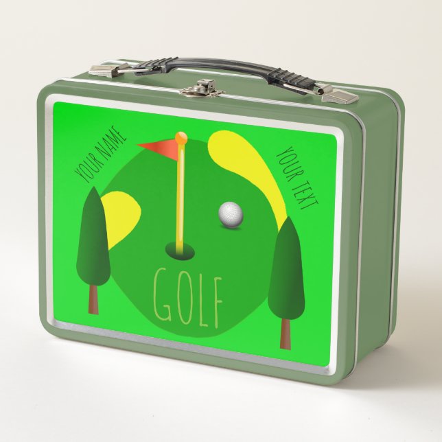 Lunchbox en métal de golf personnalisé (Devant)