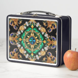 Lunchbox en métal inoxydable aux couleurs brésilie