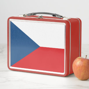 Lunchbox en métal inoxydable avec drapeau de Czech