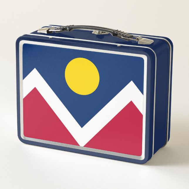 Lunchbox en métal inoxydable avec drapeau de Denve (Dos)