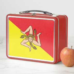 Lunchbox en métal inoxydable avec drapeau de la Si