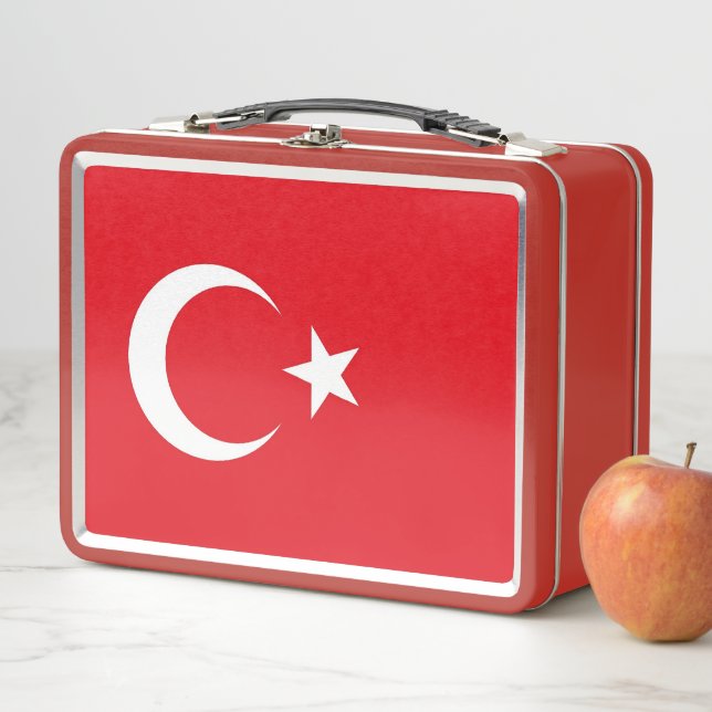 Lunchbox en métal inoxydable avec drapeau de la Tu (En situation)