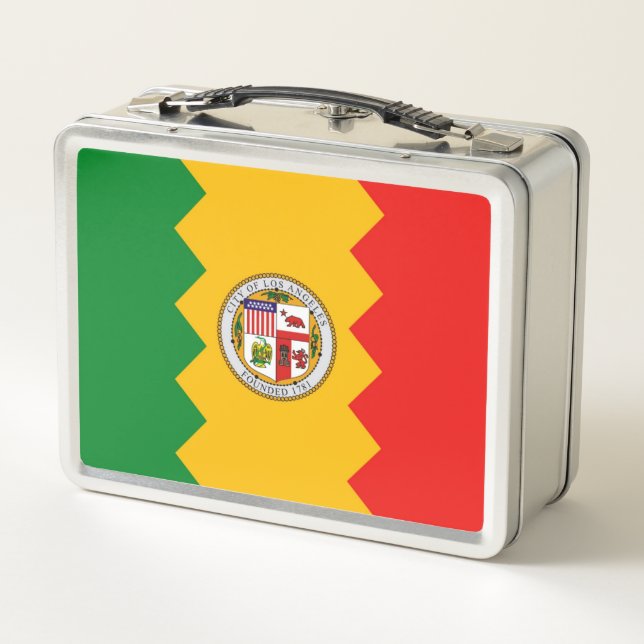 Lunchbox en métal inoxydable avec drapeau de Los A (Dos)