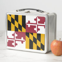 Lunchbox en métal inoxydable avec drapeau du Maryl