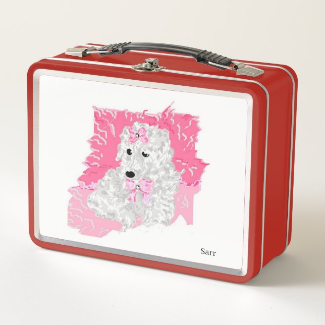 Lunchbox en métal : Poodle (Devant)