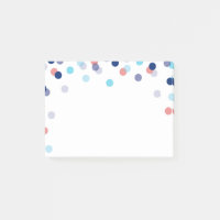 LUNCHBOX LOVE NOTE modern bold confetti blue coral
