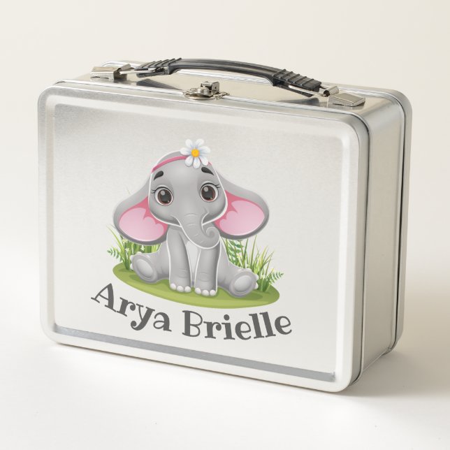 Lunchbox pour enfants éléphants (Devant)