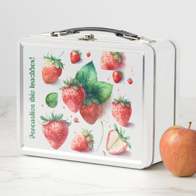 Lunchbox strawberries metal  (In Situ)