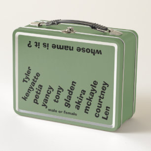 Lunchbox W/ Unisex Names / WHOSE NAME IS IT ?