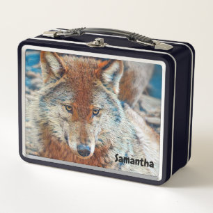 Lunchbox Wolf Metal