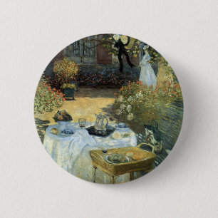 Luncheon by Claude Monet, Vintage Impressionism 2 Inch Round Button