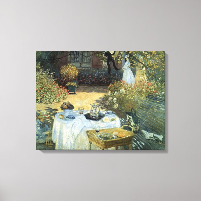Luncheon by Claude Monet, Vintage Impressionism Canvas Print (Front)