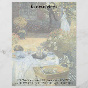 Luncheon by Claude Monet, Vintage Impressionism Letterhead