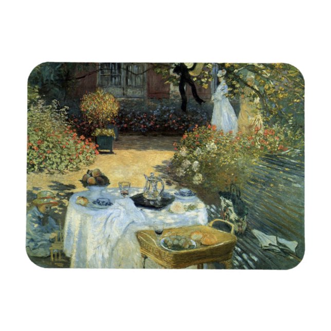 Luncheon by Claude Monet, Vintage Impressionism Magnet (Horizontal)