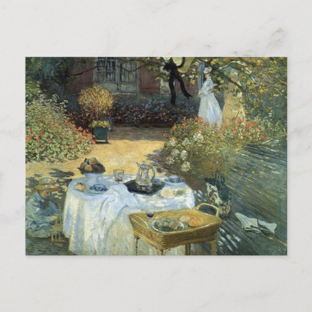 Luncheon by Claude Monet, Vintage Impressionism Postcard (Front)