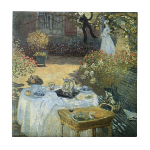 Luncheon by Claude Monet, Vintage Impressionism Tile