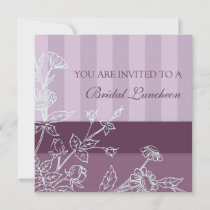 Luncheon de mariage floral violet cartes d'invitat