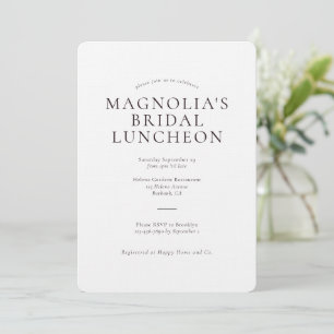 Luncheon nuptial minimaliste Luxe Linge Invitation