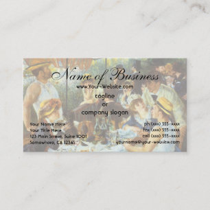 Luncheon of the Boating Party by Pierre Renoir Business Card