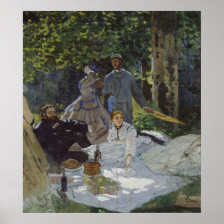 Luncheon on the Grass, Central panel (1865) Poster