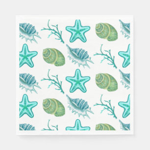 Luncheon Paper Napkins-Shells Napkin