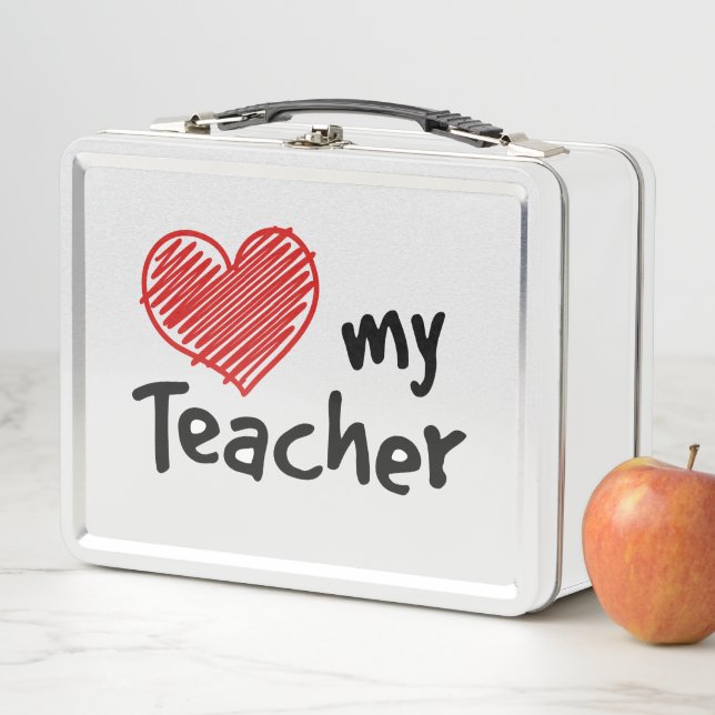 Lunchtime Love My Teacher Metal Lunch Box (In Situ)