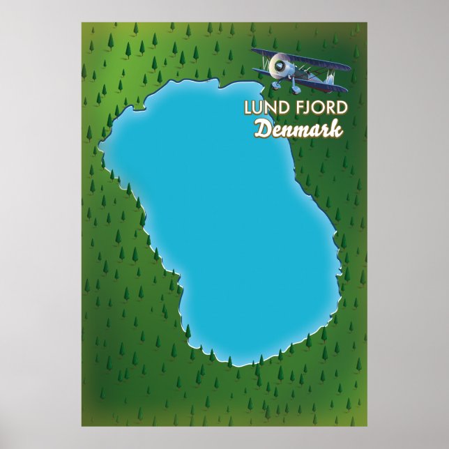 Lund Fjord Denmark map Poster (Front)