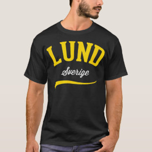 Lund Sweden Sverige Vintage Athletic Retro Sports  T-Shirt