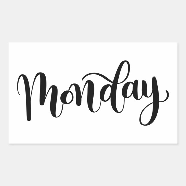 Lundi - Calligraphie / Sticker à lettres (Devant)