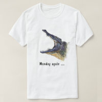 Lundi Encore Crocodile Jaune Drôle T-shirt