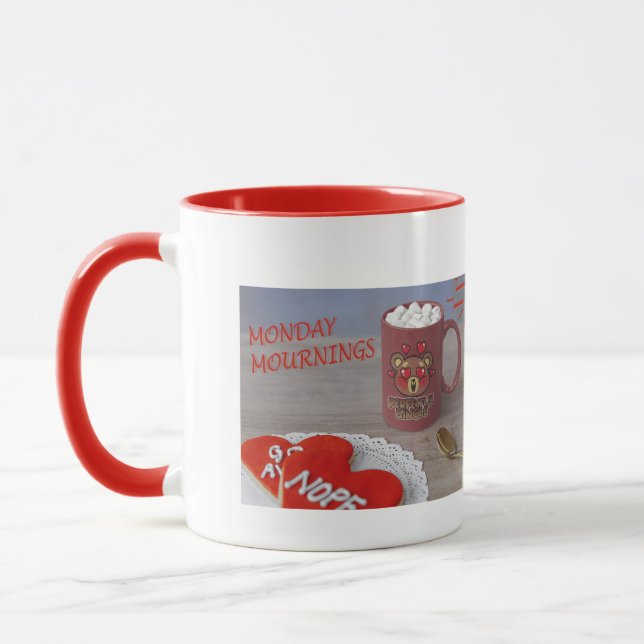 Lundi matin valentines à coeur unique tasse de caf (Gauche)