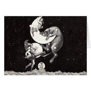 Lune céleste ciel Univers Dieu Nuit Illustration