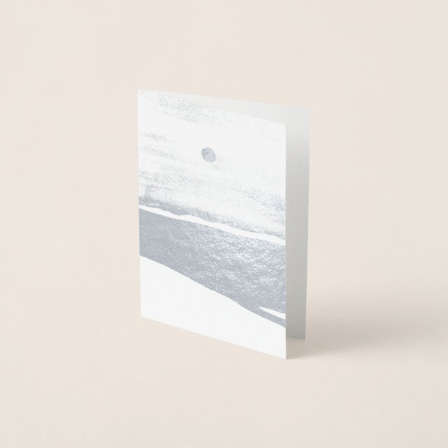 Lune d'argent sur carte blanche Ocean (Devant)