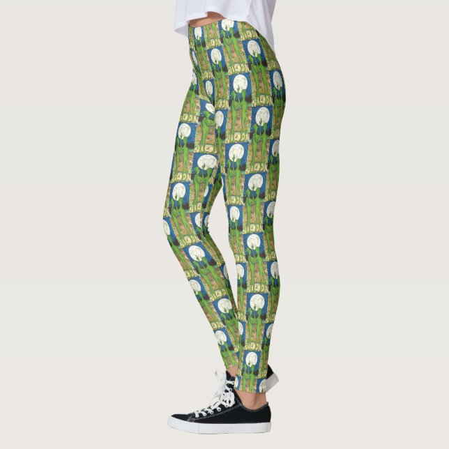 Lune de miel Roswell Aliens caricature Leggings fe (Gauche)