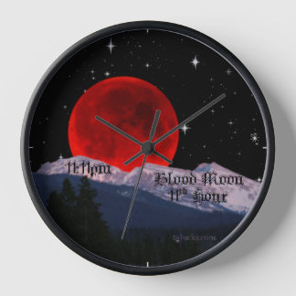 Lune de sang Onzième heure horloge murale