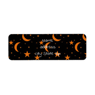 lune des étoiles oranges