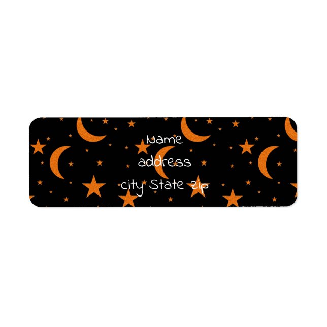 lune d'étoiles orange (Devant)