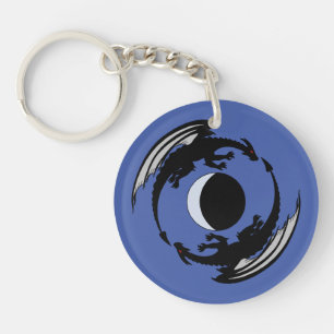 Lune Dragons Imaginaire Design Porte - clé