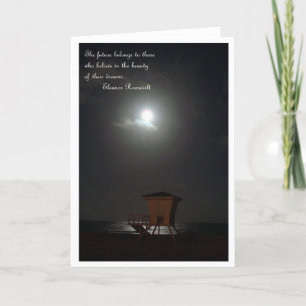 lune et cabane et carte de citation