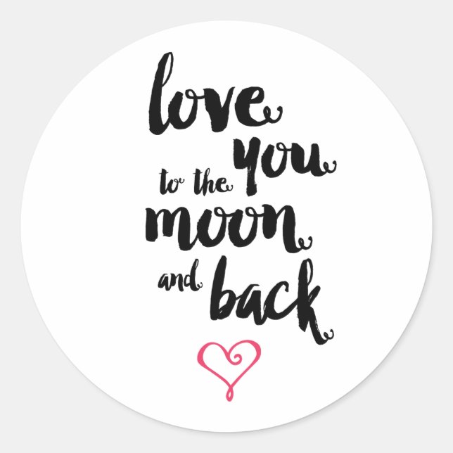 Lune et dos | Sticker pour la Saint-Valentin (Devant)